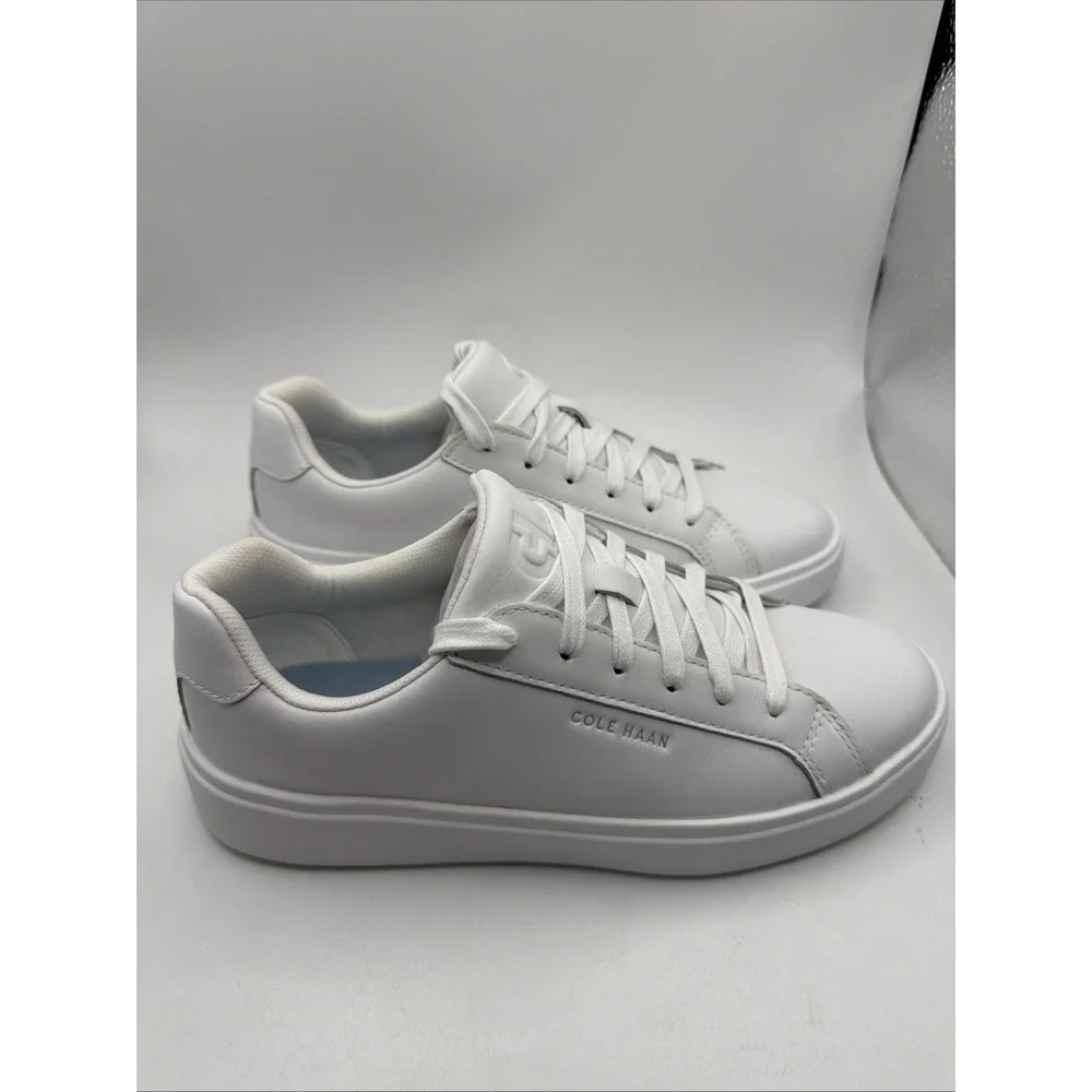 Cole Haan Grand Crosscourt Daily Low-Top Casual Sneakers White,‎ Argento Size 6